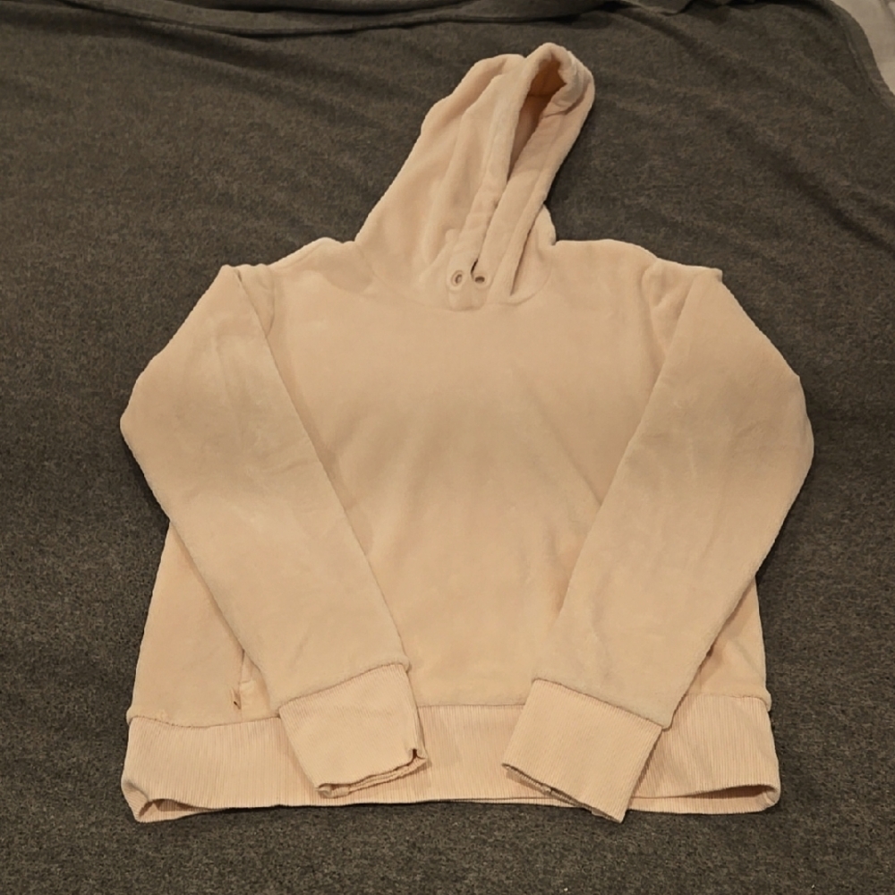 Cozy Light Pink Terrycloth Hoodie